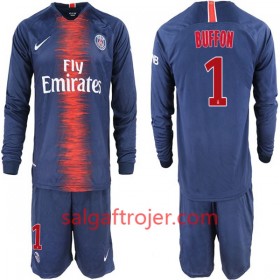 Paris Saint-Germain Fodboldtrøjer Buffon 1 Børn Hjemmebanesæt 2018/19 Langærmet